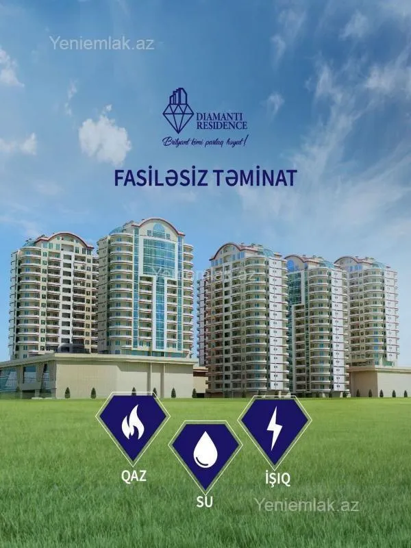 Satılır 2 otaqlı yeni tikili 78 m²
