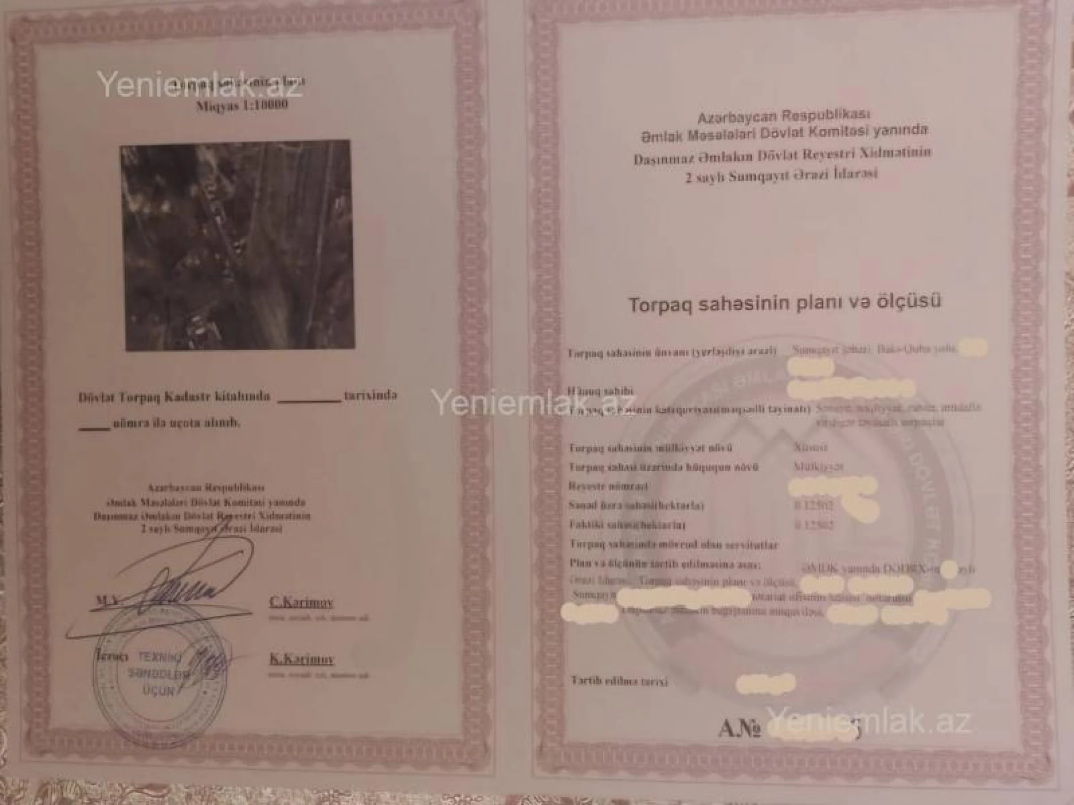 Satılır torpaq sahəsi