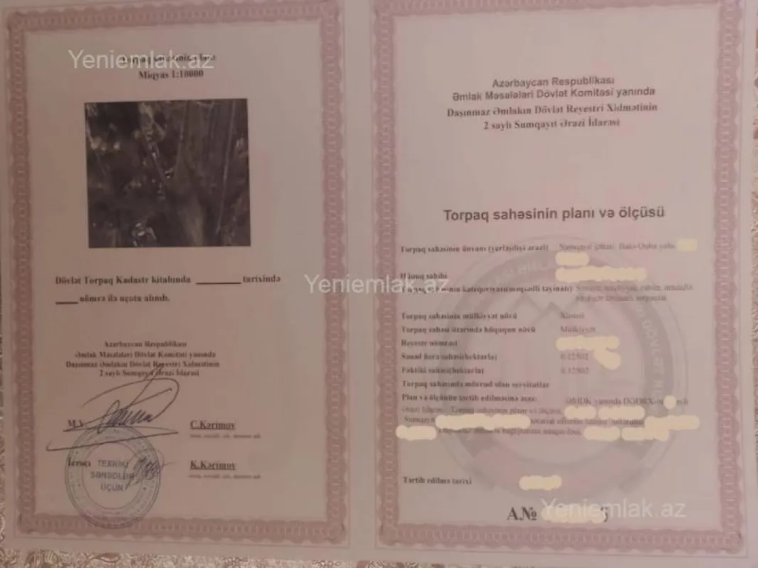 Satılır torpaq sahəsi