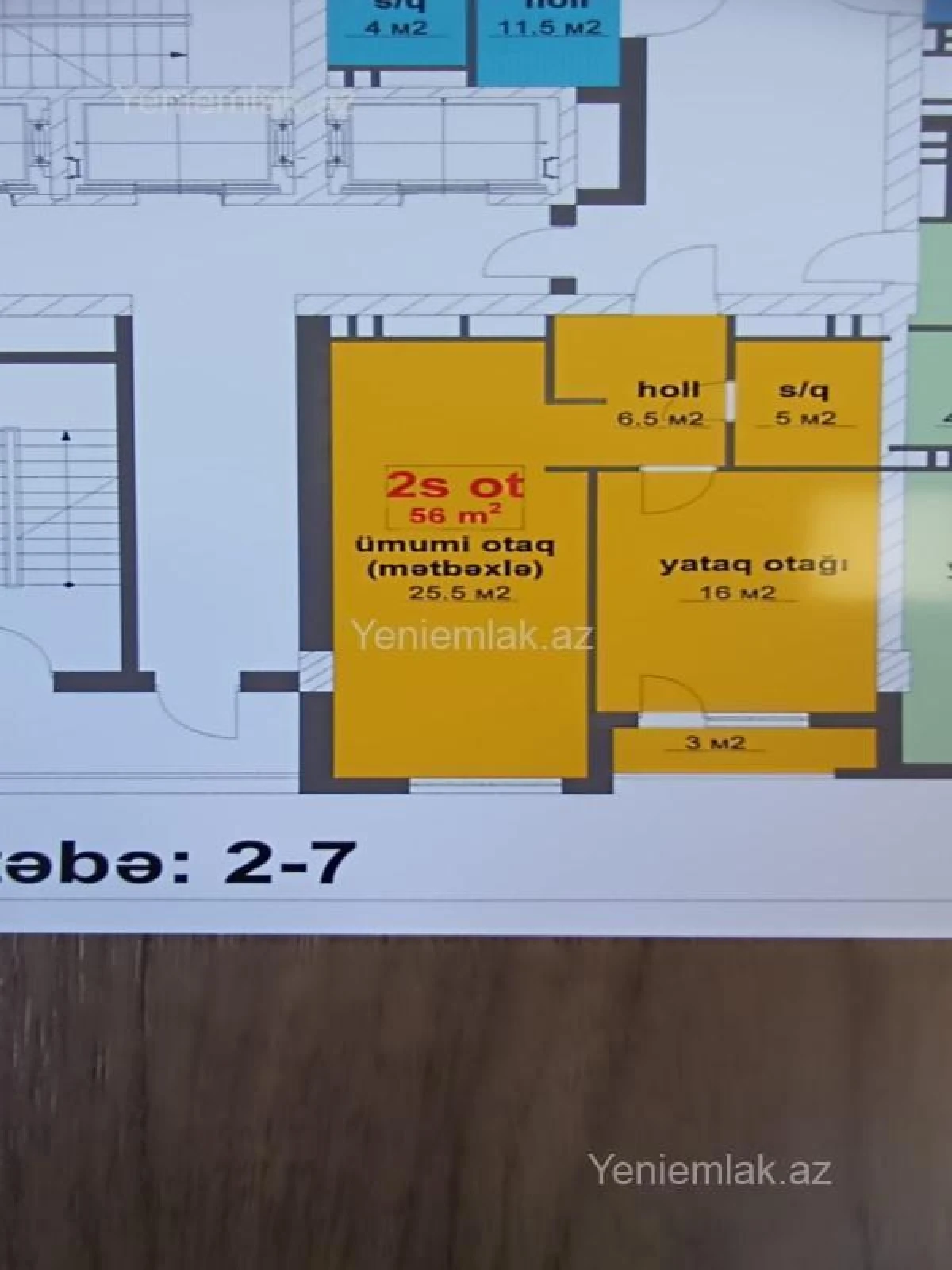 Satılır 2 otaqlı yeni tikili 56 m²