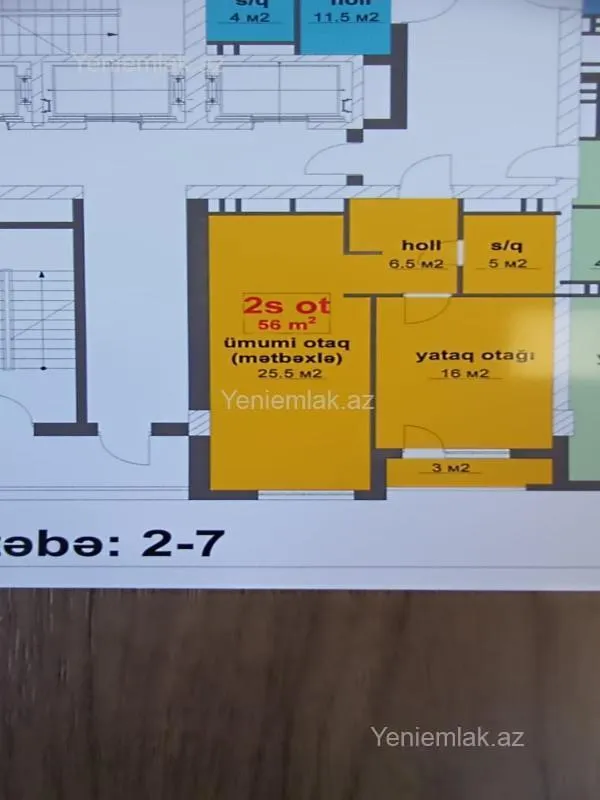 Satılır 2 otaqlı yeni tikili 56 m²