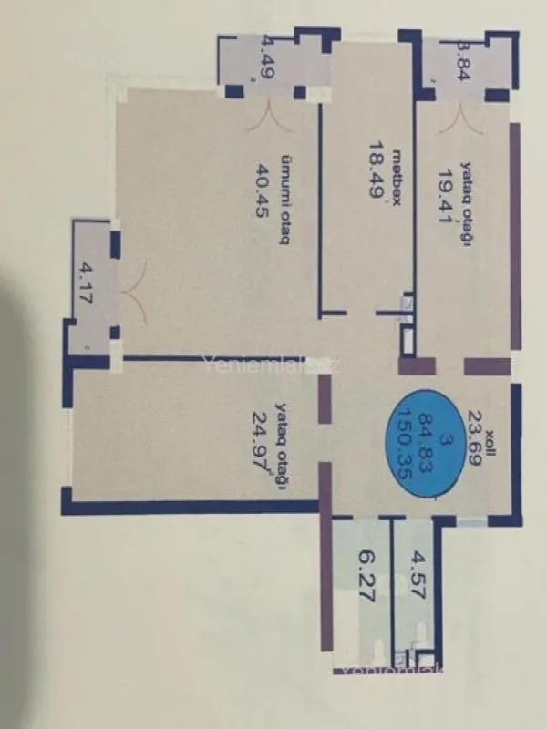 Satılır 3 otaqlı yeni tikili 151 m²