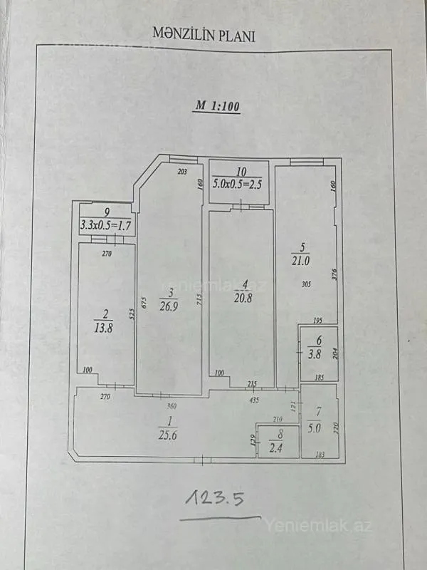 Satılır 3 otaqlı yeni tikili 136 m²