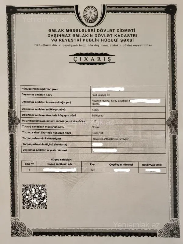 Satılır 5 otaqlı həyət evi 130 m²