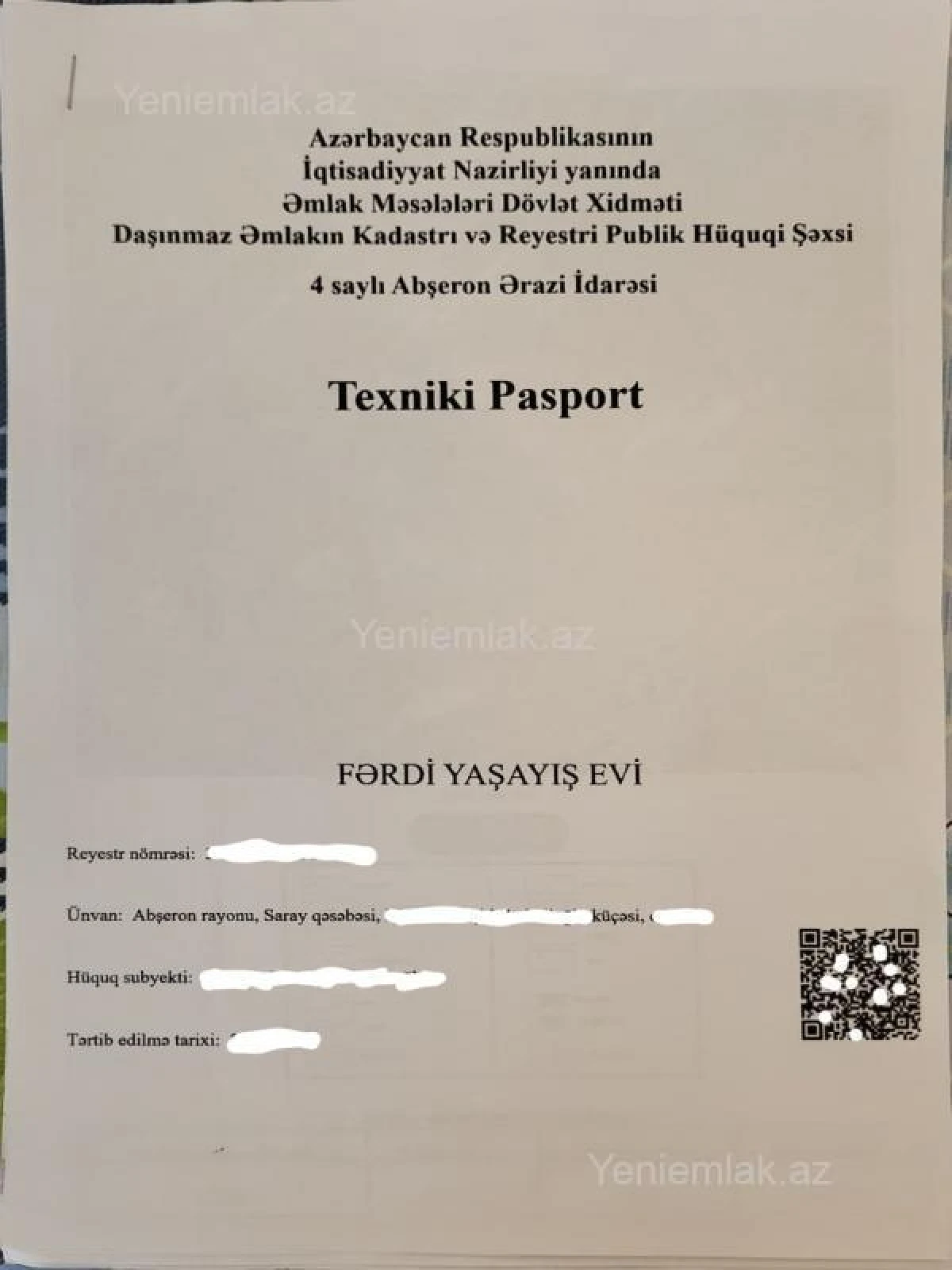 Satılır 5 otaqlı həyət evi 130 m²