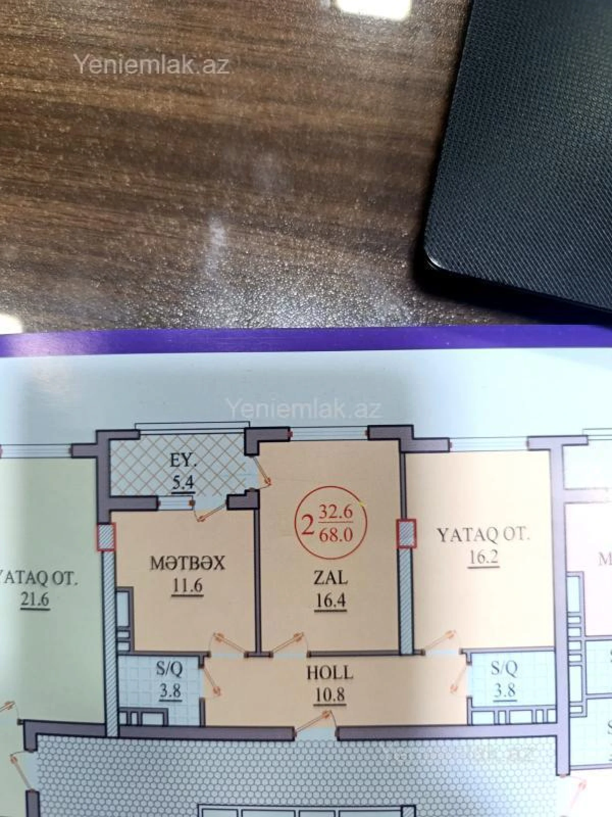 Satılır 2 otaqlı yeni tikili 68 m²