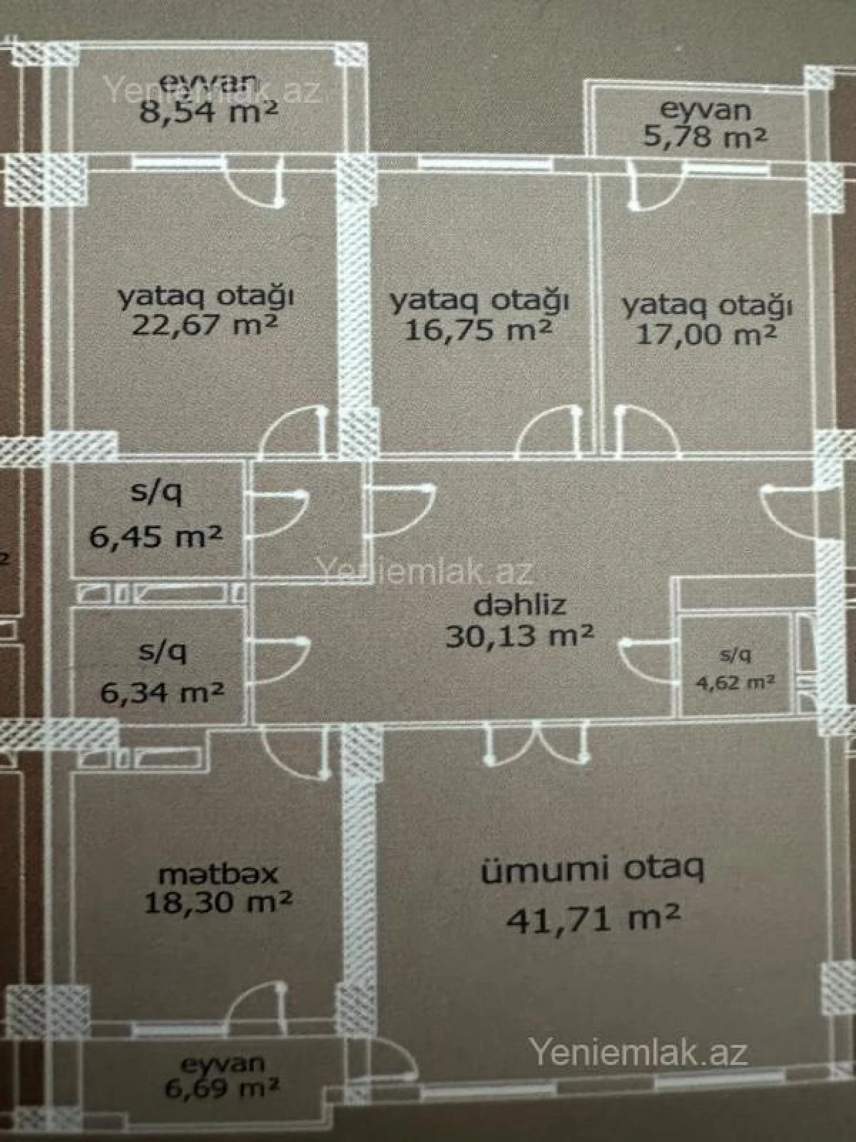 Satılır 4 otaqlı yeni tikili 185 m²