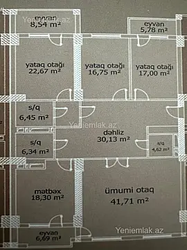 Satılır 4 otaqlı yeni tikili 185 m²