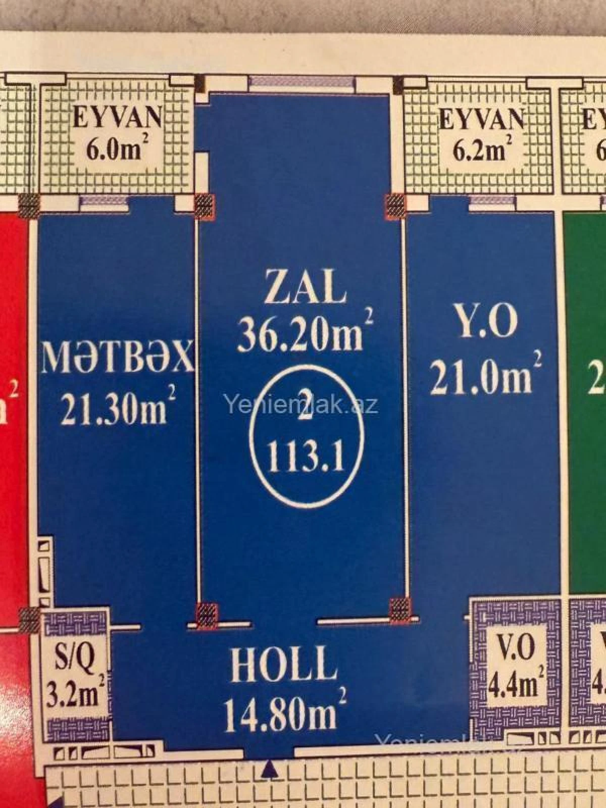 Satılır 3 otaqlı yeni tikili 113.1 m²