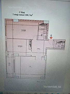 Satılır 2 otaqlı yeni tikili 108 m²