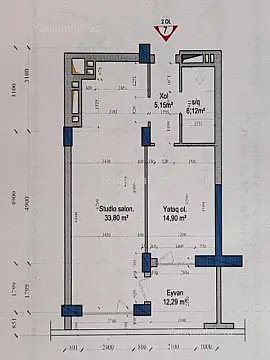 Satılır 2 otaqlı yeni tikili 73 m²