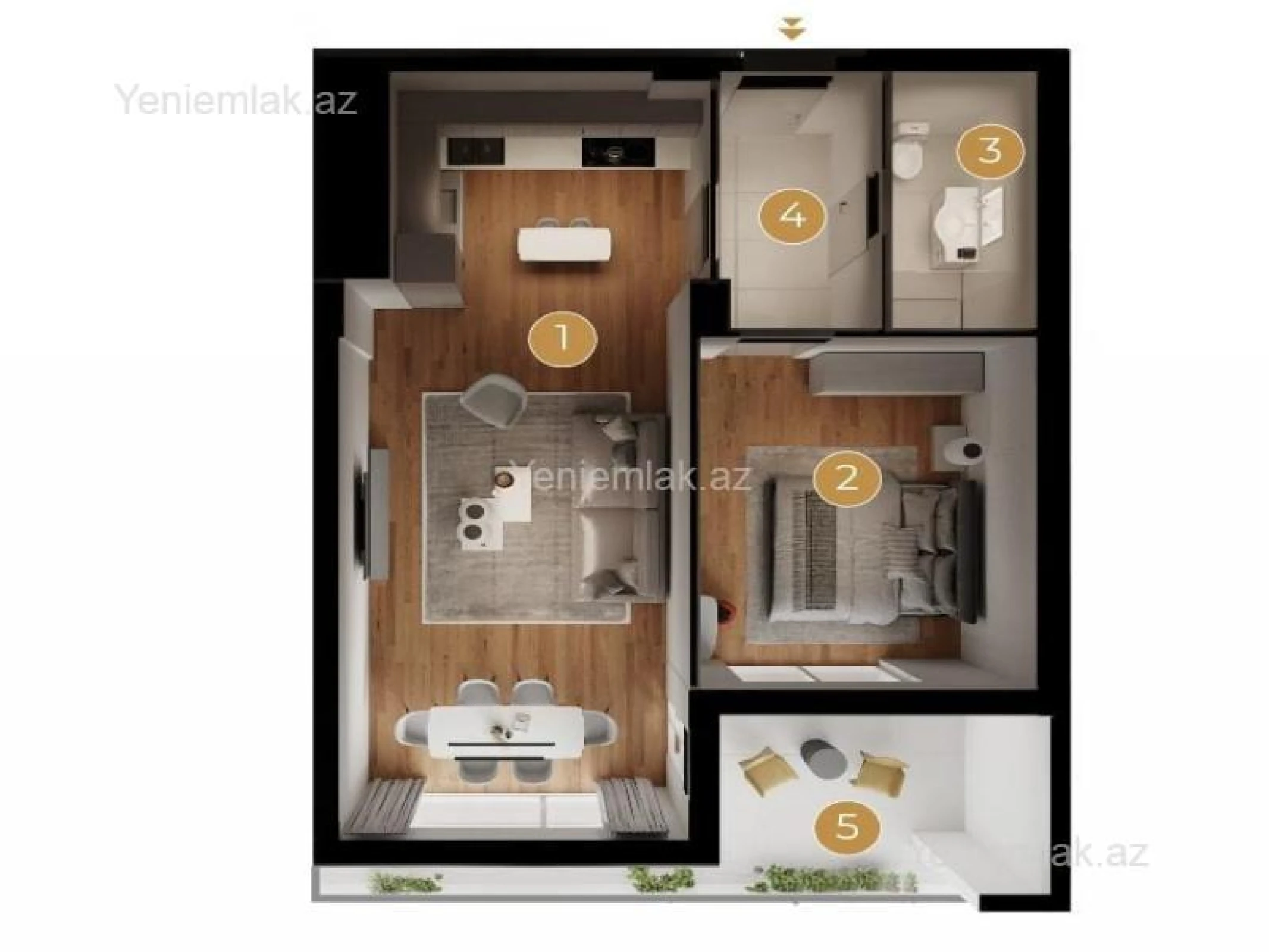 Satılır 2 otaqlı yeni tikili 73 m²