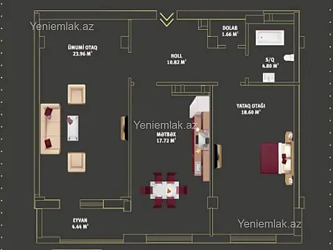 Satılır 2 otaqlı yeni tikili 84 m²