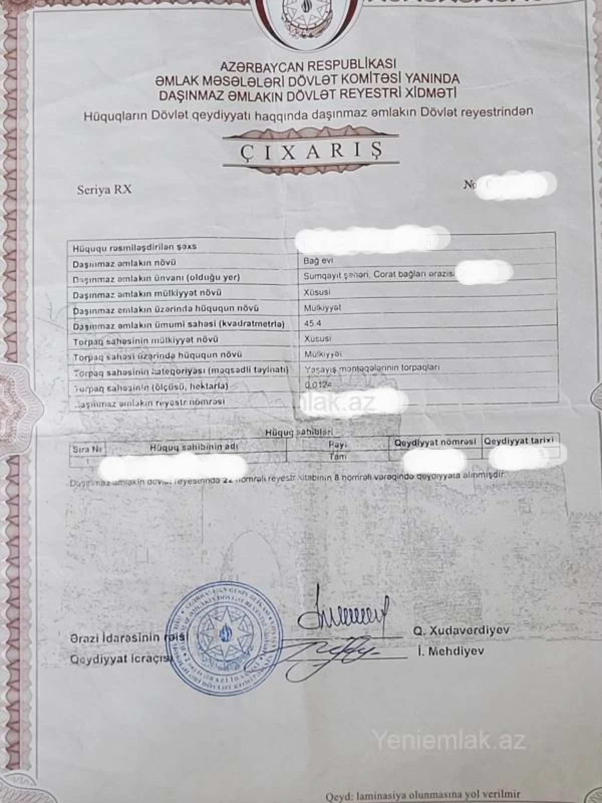 Satılır 2 otaqlı həyət evi 50 m²