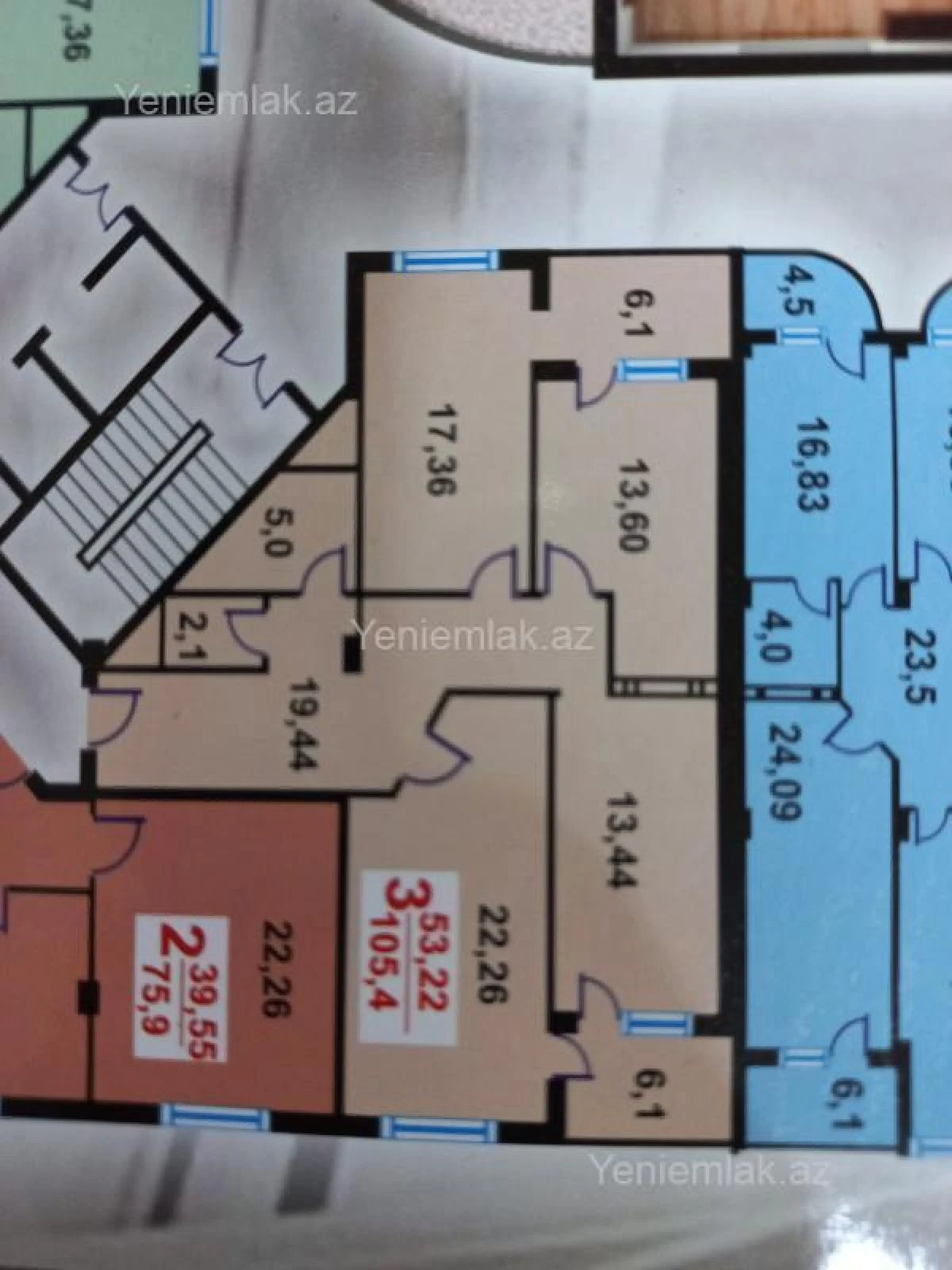 Satılır 3 otaqlı yeni tikili 105 m²