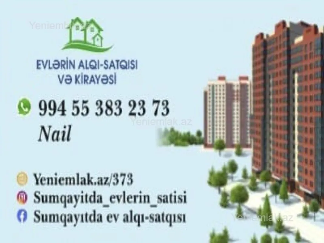 Satılır 2 otaqlı yeni tikili 55 m²