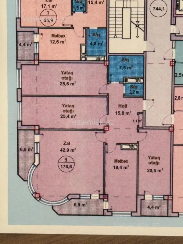 Satılır 4 otaqlı yeni tikili 178.6 m²