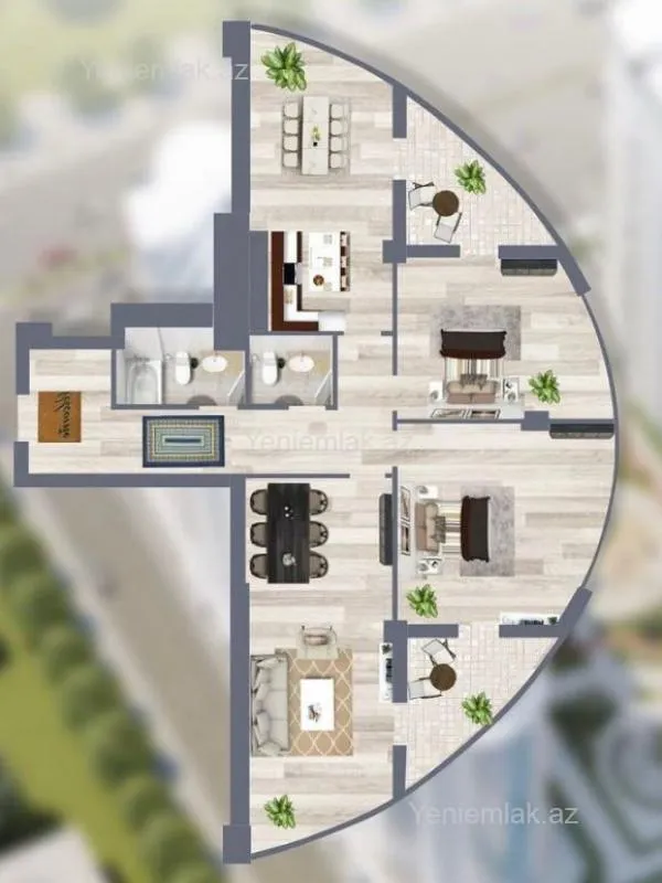 Satılır 3 otaqlı yeni tikili 125 m²