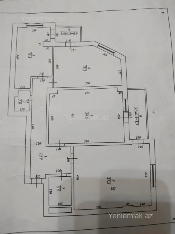 Satılır 3 otaqlı yeni tikili 115 m²