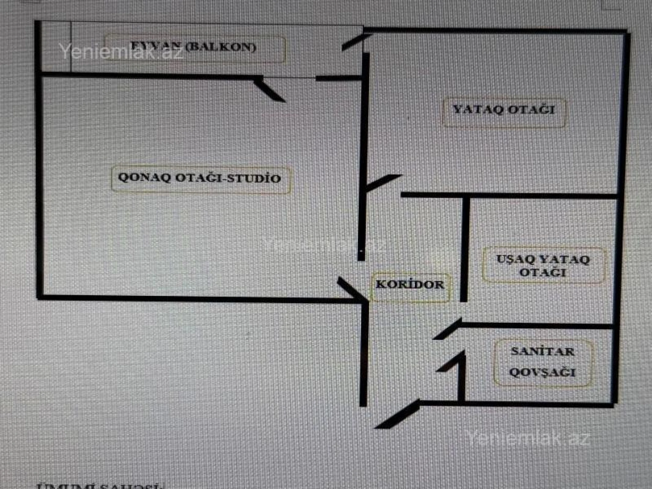Satılır 3 otaqlı yeni tikili 56 m²