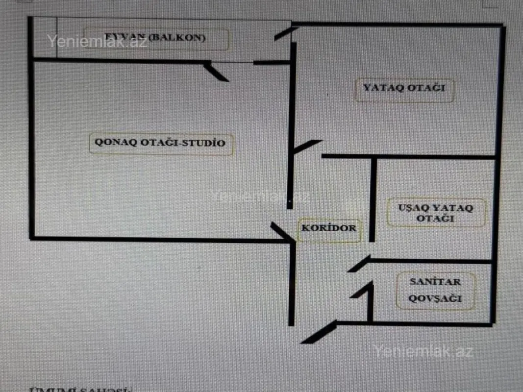 Satılır 3 otaqlı yeni tikili 56 m²