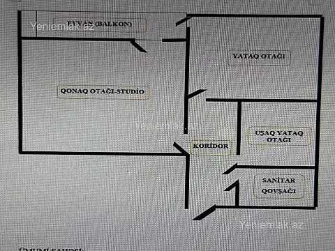 Satılır 3 otaqlı yeni tikili 56 m²
