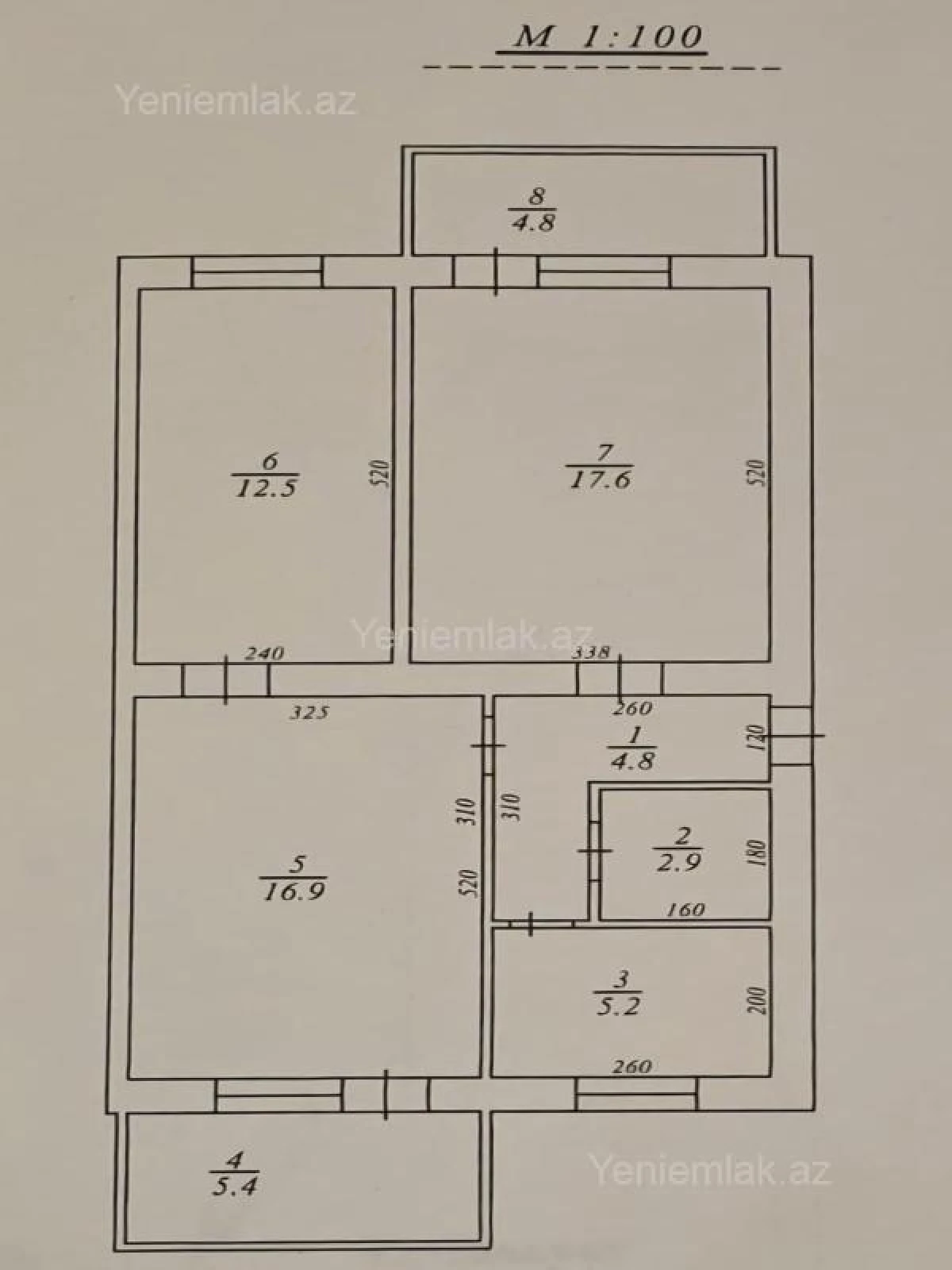 Satılır 3 otaqlı köhnə tikili 75 m²