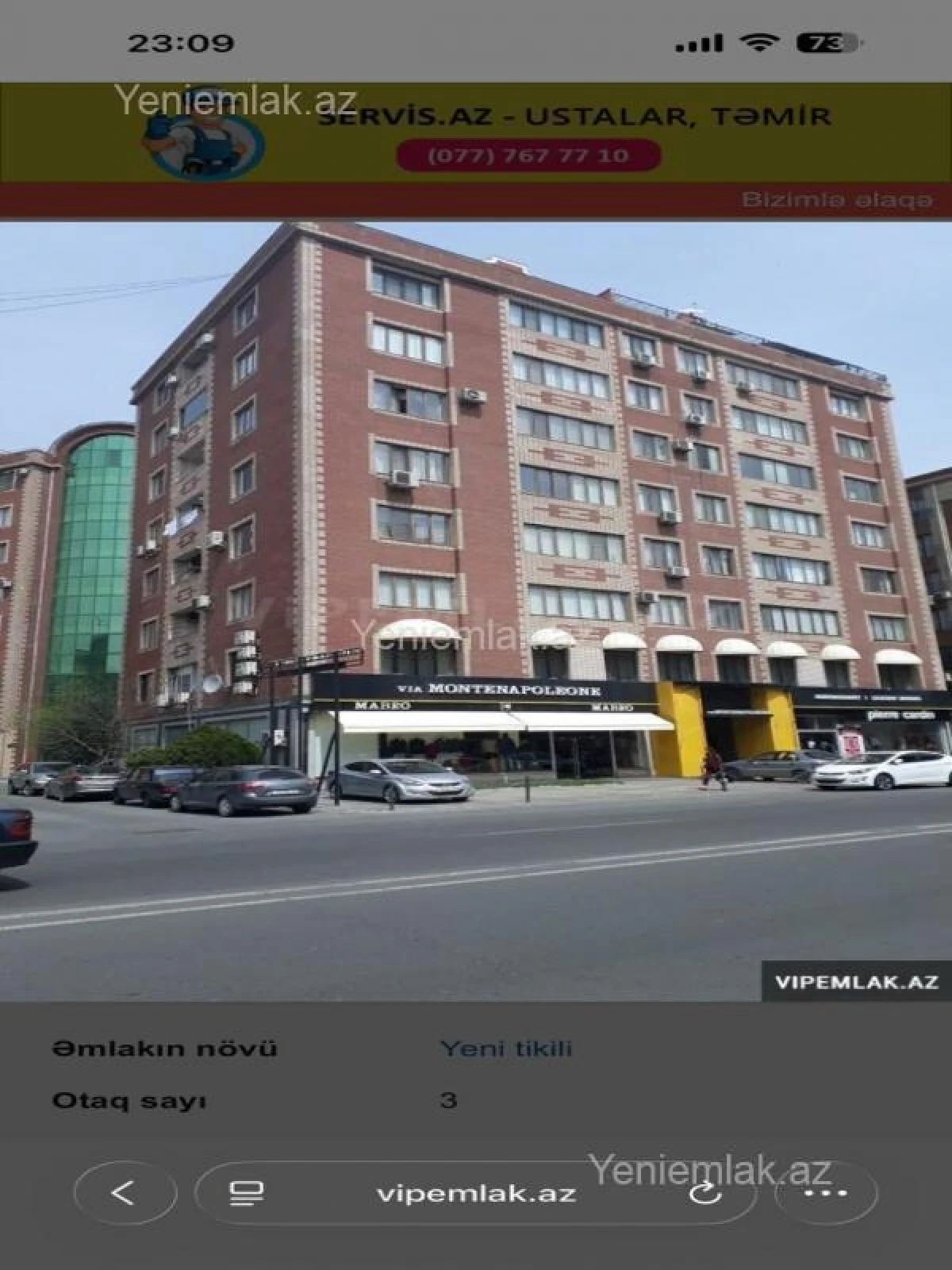 Satılır 4 otaqlı yeni tikili 173 m²