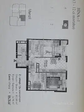 Satılır 3 otaqlı yeni tikili 90 m²