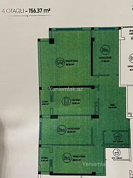 Satılır 4 otaqlı yeni tikili 157 m²