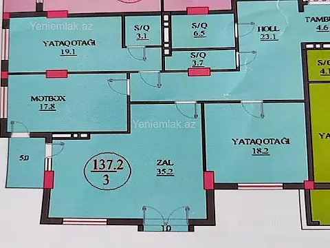 Satılır 3 otaqlı yeni tikili 137.2 m²