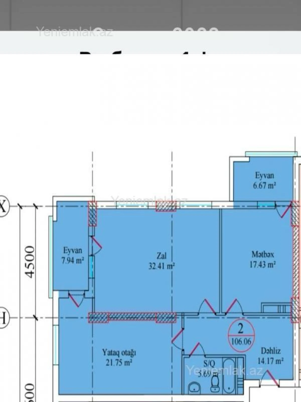 Satılır 2 otaqlı yeni tikili 107 m²