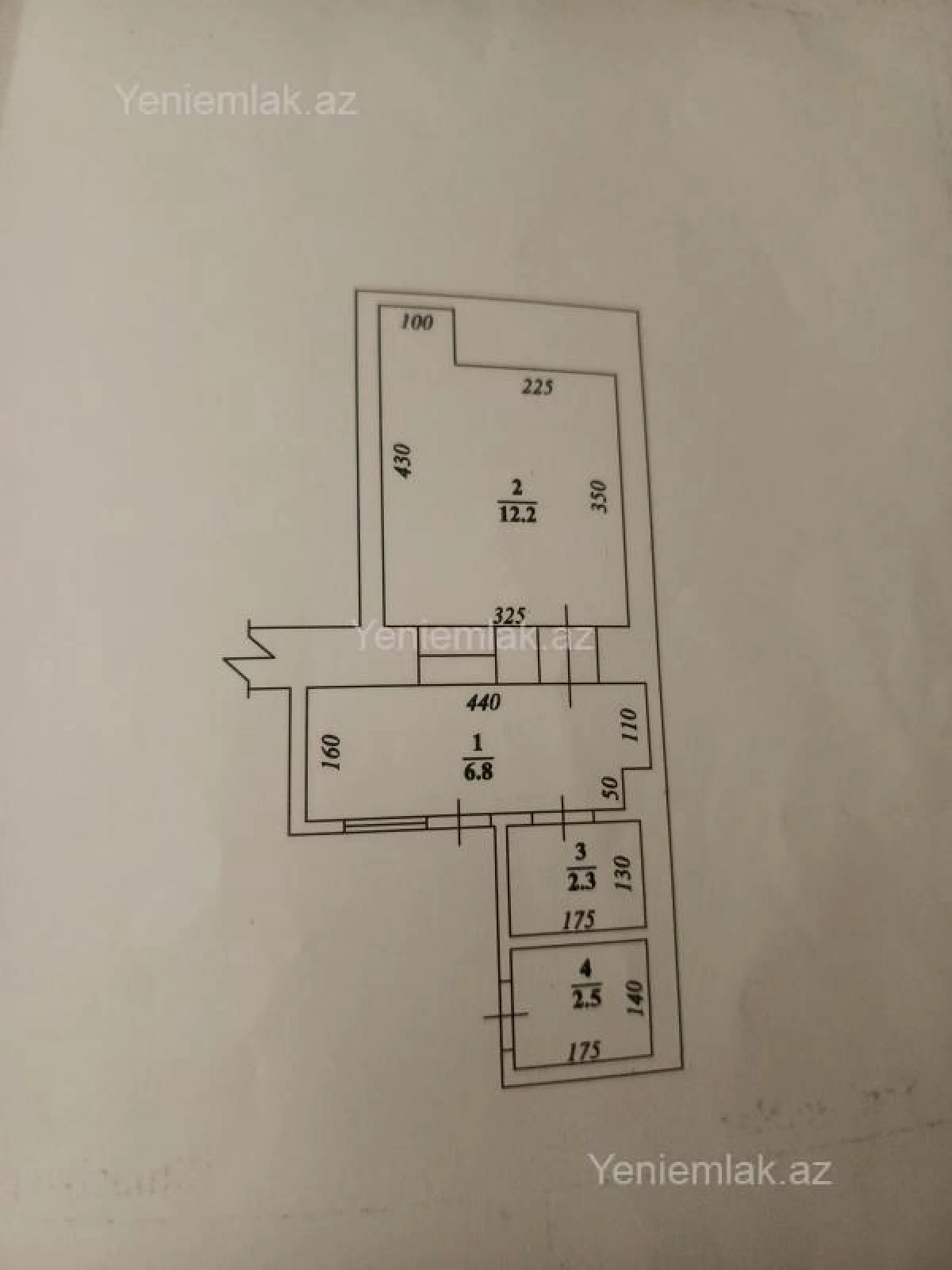 Satılır 2 otaqlı həyət evi 23.8 m²