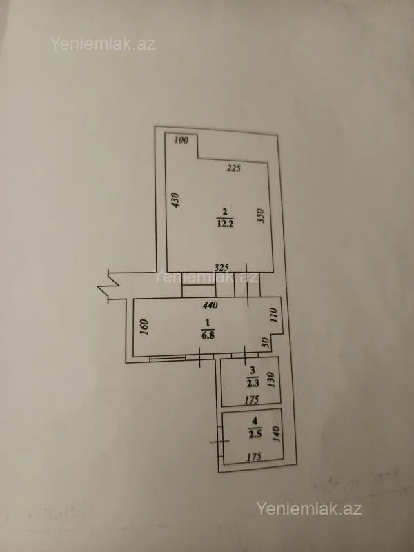 Satılır 2 otaqlı həyət evi 23.8 m²