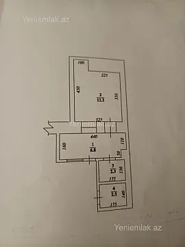 Satılır 2 otaqlı həyət evi 23.8 m²