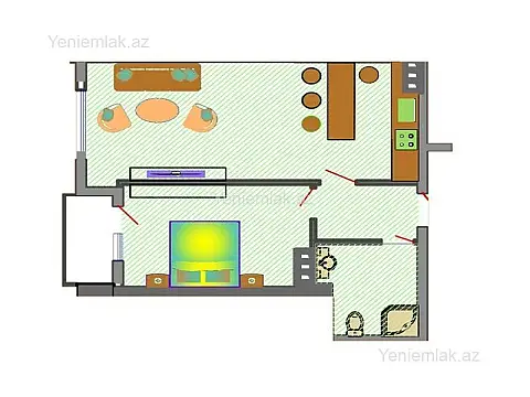Satılır 2 otaqlı yeni tikili 61.1 m²