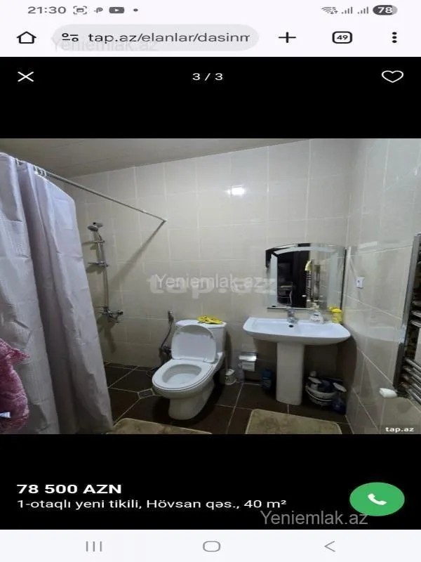 Satılır 2 otaqlı yeni tikili 89 m²