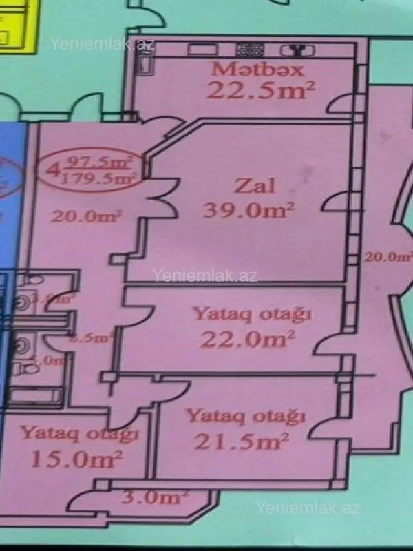 Satılır 4 otaqlı yeni tikili 180 m²