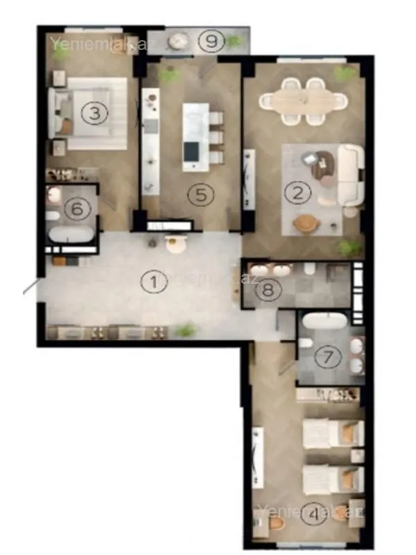 Satılır 3 otaqlı yeni tikili 170 m²