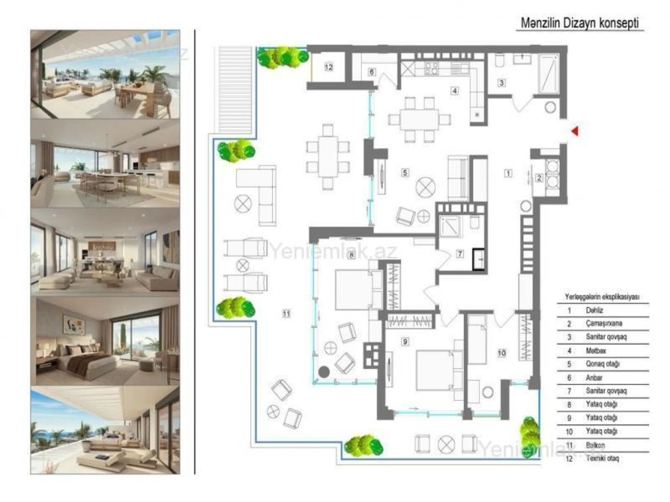 Satılır 4 otaqlı yeni tikili 208 m²