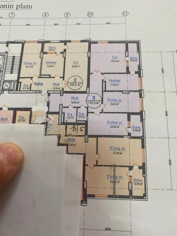 Satılır 2 otaqlı yeni tikili 115 m²