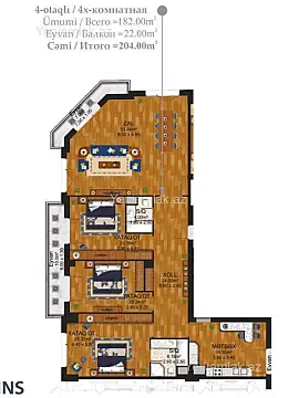 Satılır 5 otaqlı yeni tikili 205 m²