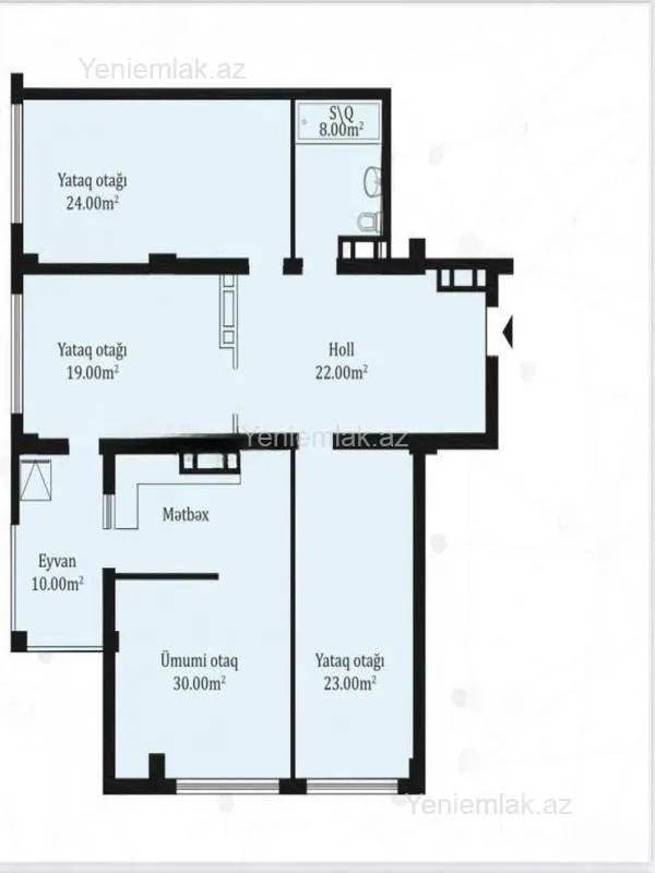 Satılır 4 otaqlı yeni tikili 146.5 m²