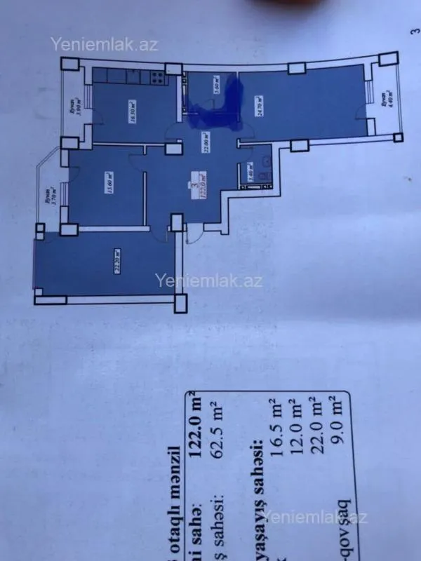 Satılır 3 otaqlı yeni tikili 122 m²