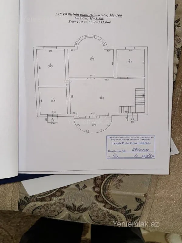 Satılır 5 otaqlı həyət evi 429 m²