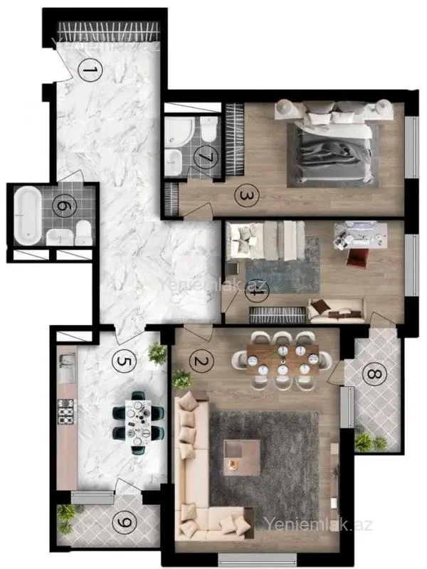 Satılır 3 otaqlı yeni tikili 117 m²