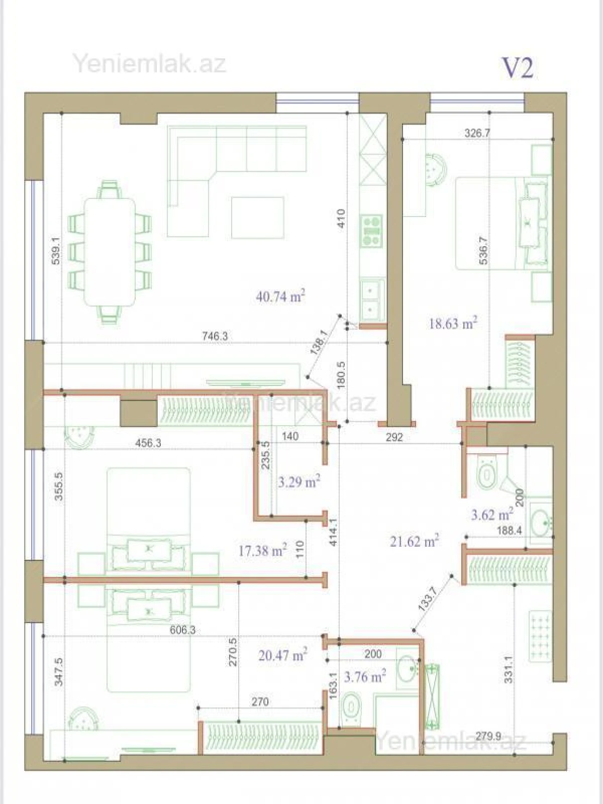 Satılır 4 otaqlı yeni tikili 148 m²
