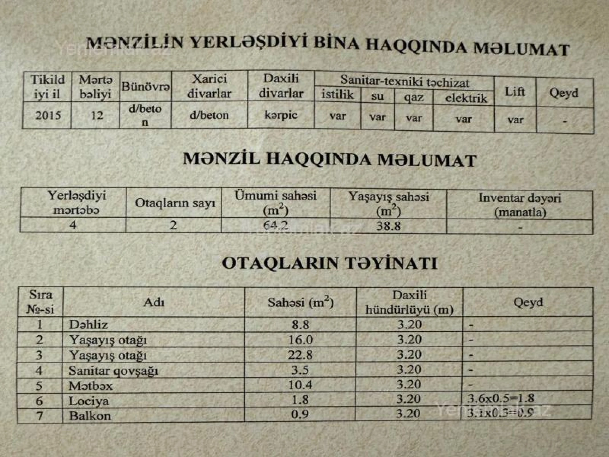 Satılır 2 otaqlı yeni tikili 77 m²