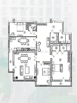 Satılır 4 otaqlı yeni tikili 219 m²