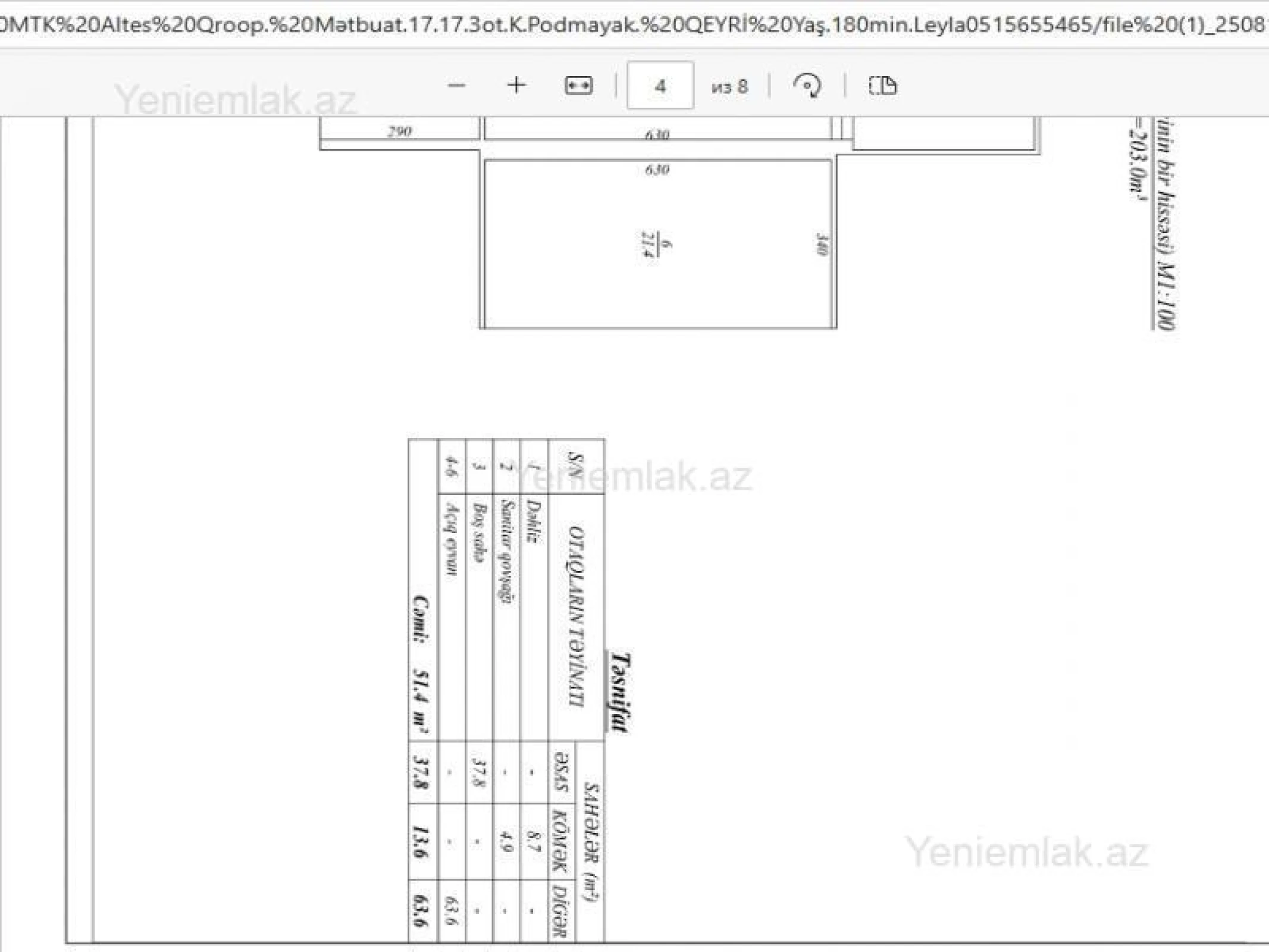 Satılır 3 otaqlı yeni tikili 115 m²